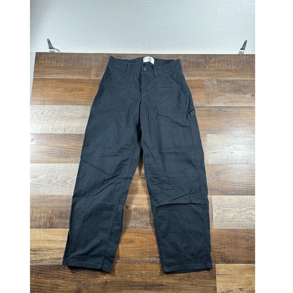 Hollister Low-Rise Taper Baggy Carpenter Pants Black W29 Long Utility Streetwear